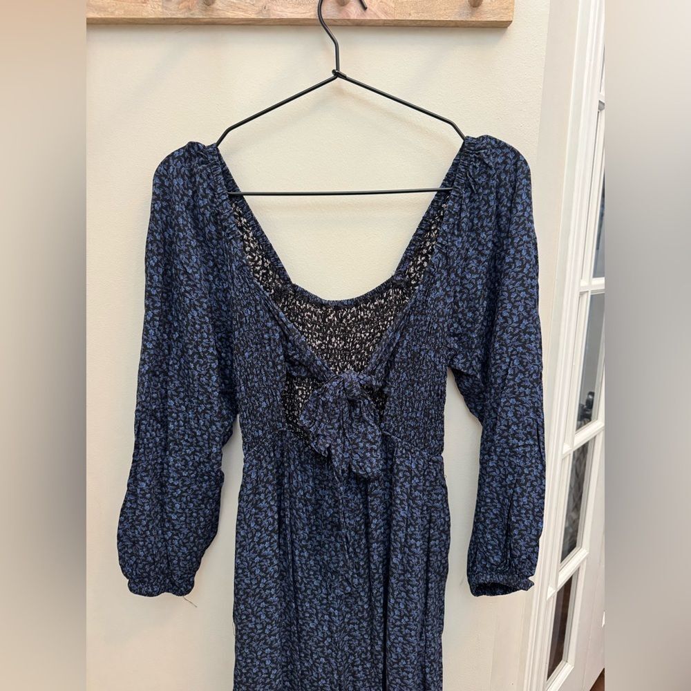 Madewell Petite Lucie Tie-Back Long-Sleeve Jumpsuit in Carmine Floral - Picture 7 of 12